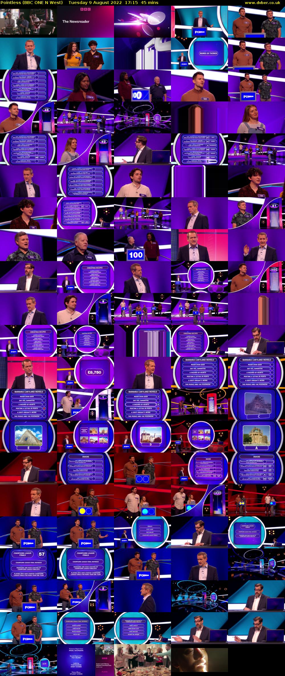 Pointless (BBC ONE N West) Tuesday 9 August 2022 17:15 - 18:00