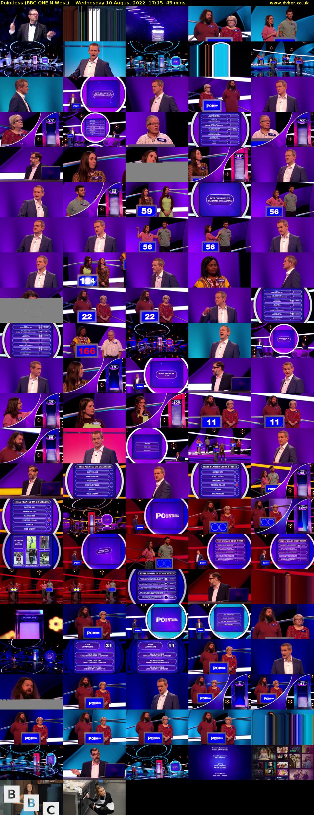 Pointless (BBC ONE N West) Wednesday 10 August 2022 17:15 - 18:00