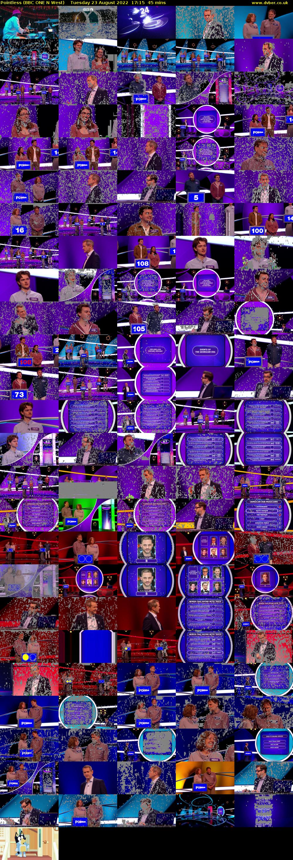 Pointless (BBC ONE N West) Tuesday 23 August 2022 17:15 - 18:00