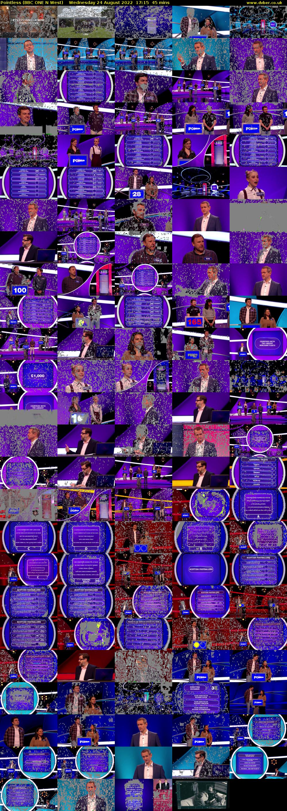 Pointless (BBC ONE N West) Wednesday 24 August 2022 17:15 - 18:00