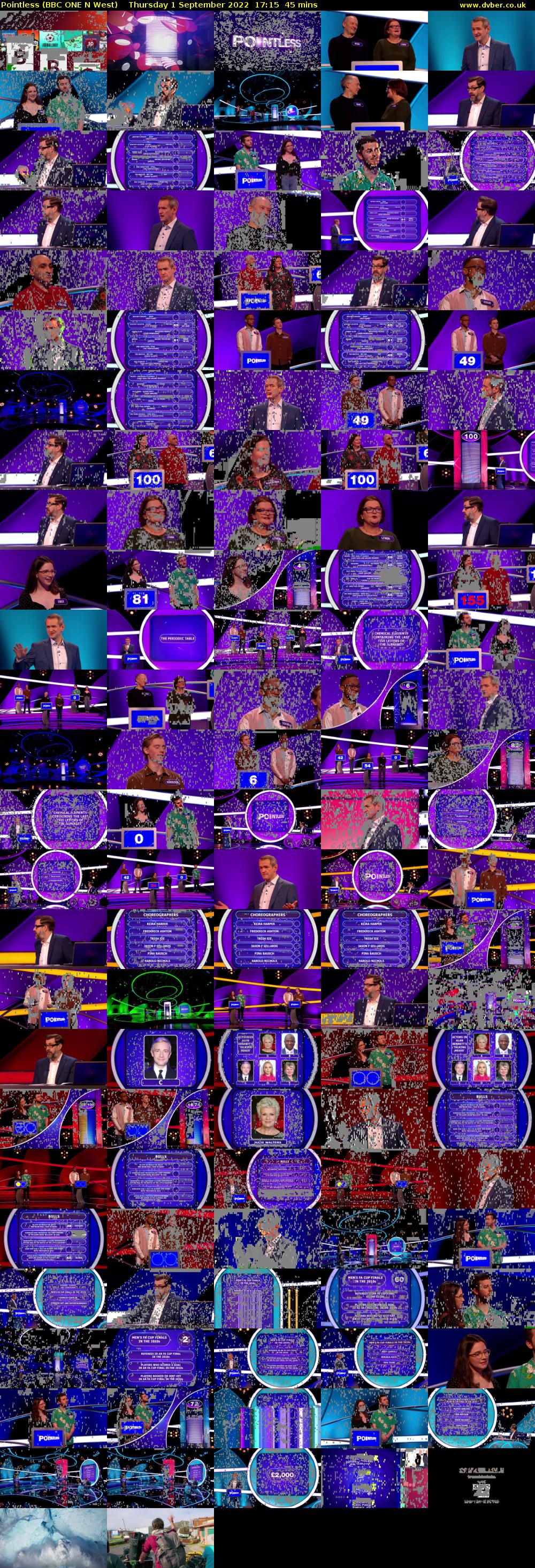 Pointless (BBC ONE N West) Thursday 1 September 2022 17:15 - 18:00