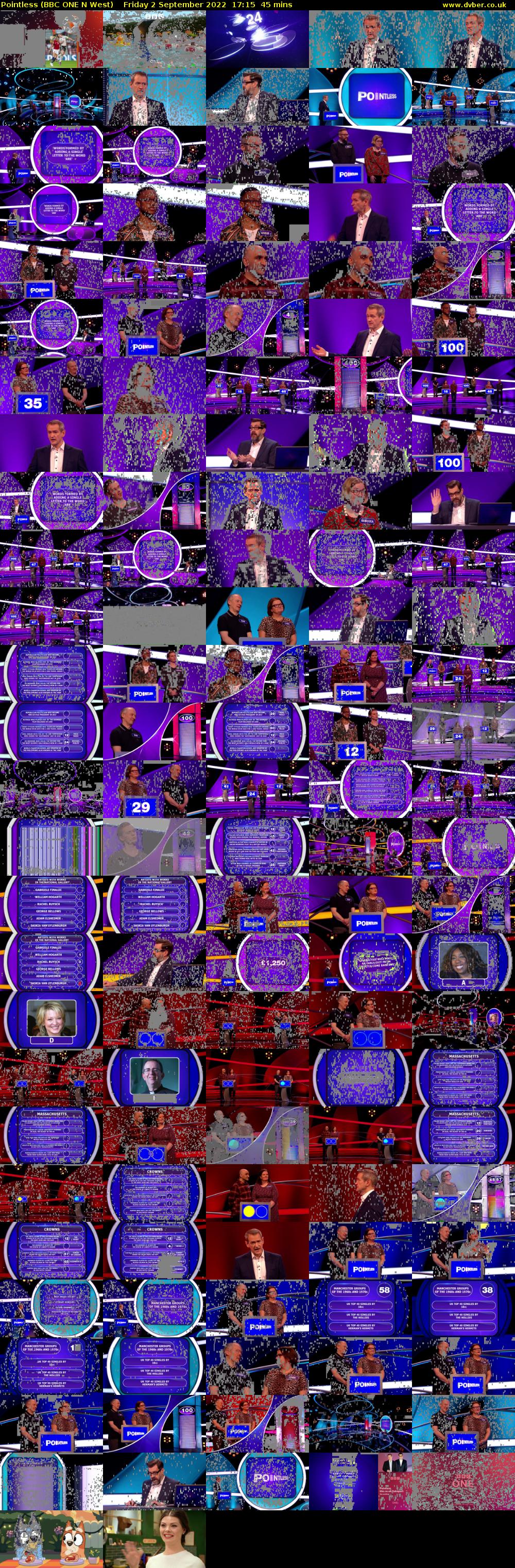 Pointless (BBC ONE N West) Friday 2 September 2022 17:15 - 18:00