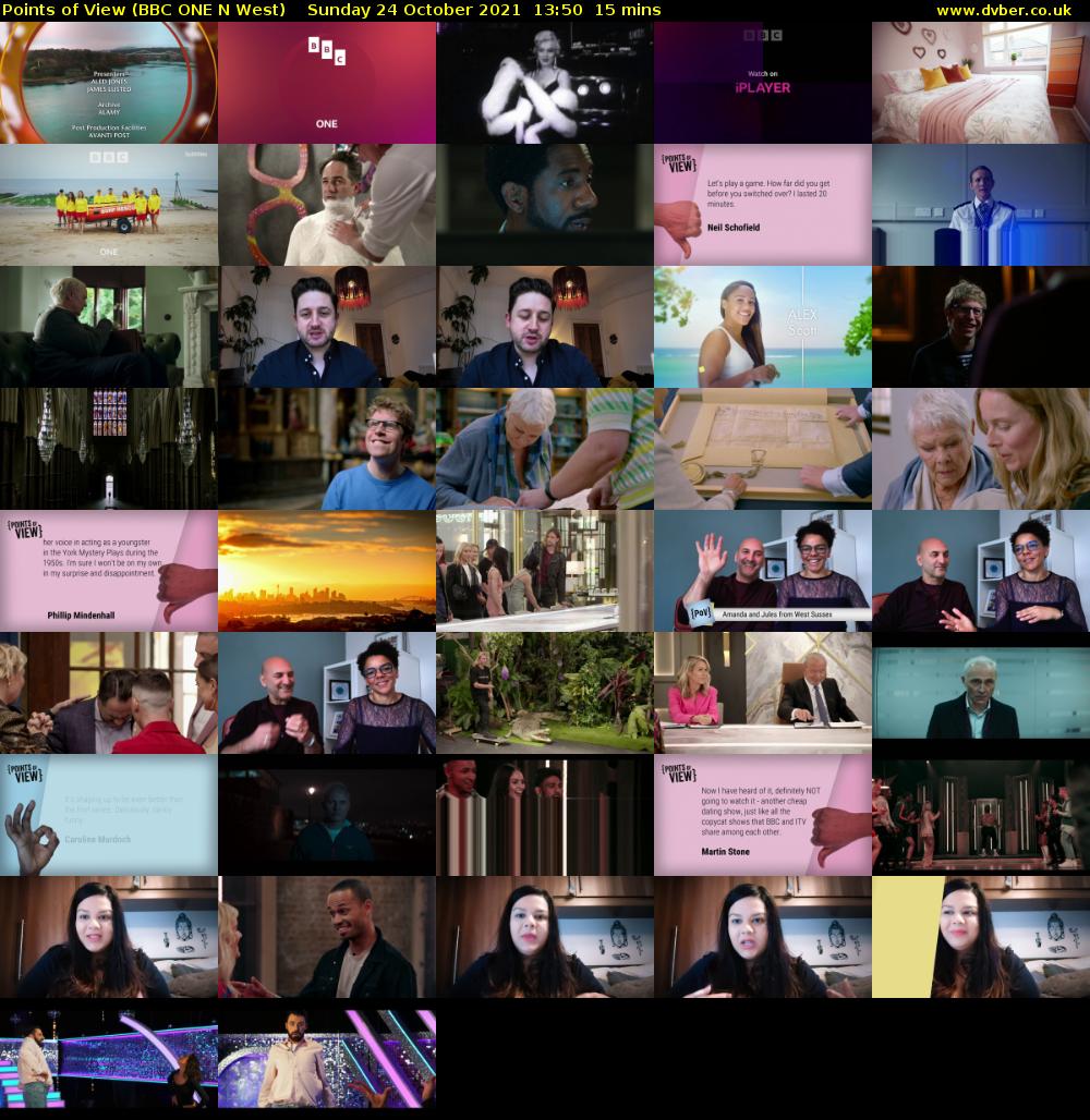 Points of View (BBC ONE N West) Sunday 24 October 2021 13:50 - 14:05