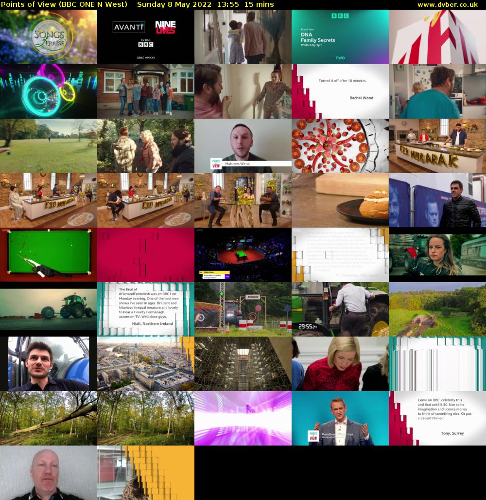 Points of View (BBC ONE N West) Sunday 8 May 2022 13:55 - 14:10