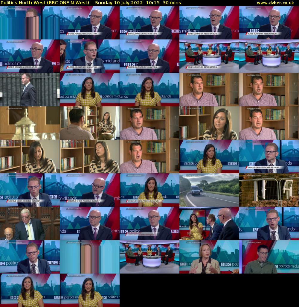 Politics North West (BBC ONE N West) Sunday 10 July 2022 10:15 - 10:45