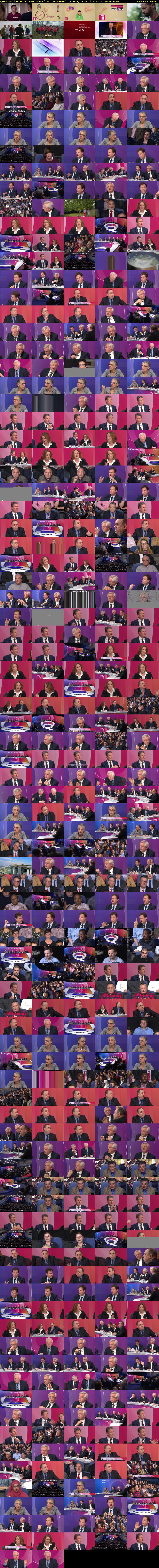 Question Time: Britain after Brexit (BBC ONE N West) Monday 27 March 2017 20:30 - 22:00