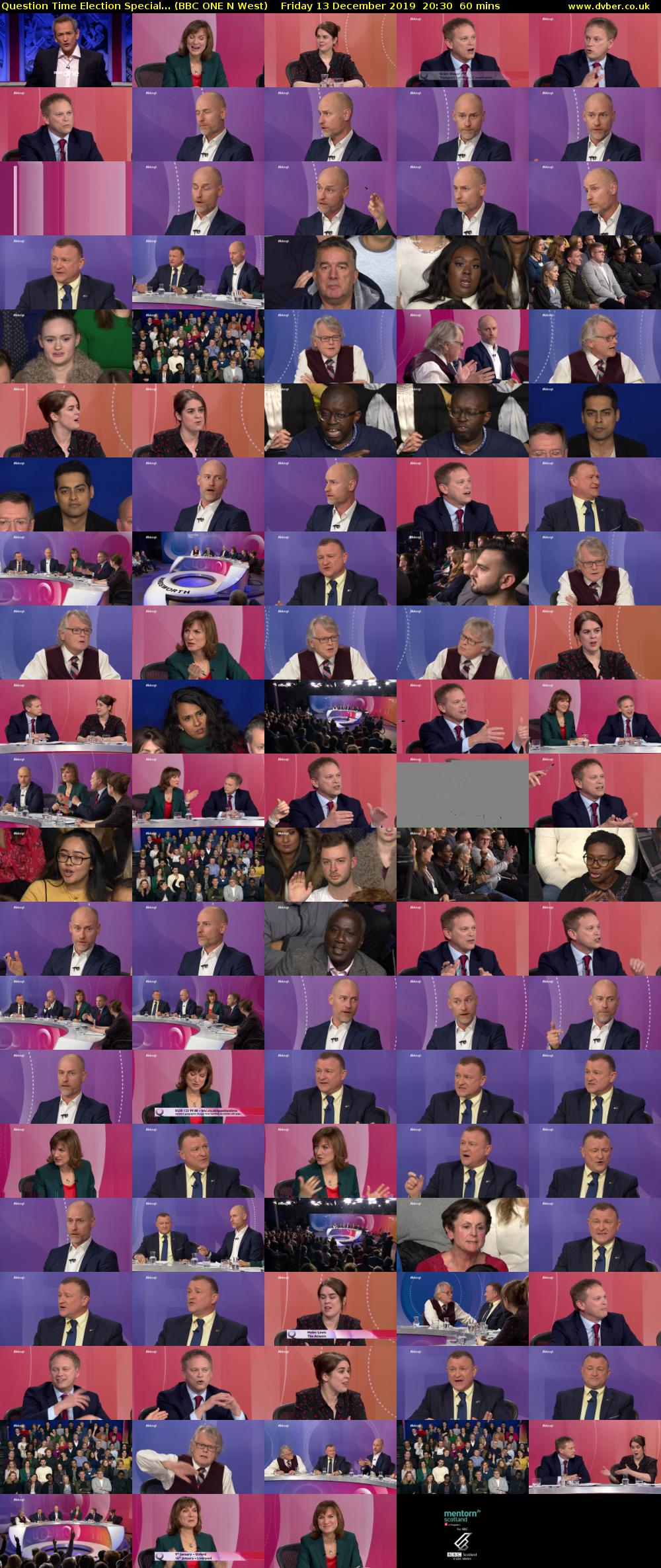 Question Time Election Special... (BBC ONE N West) Friday 13 December 2019 20:30 - 21:30