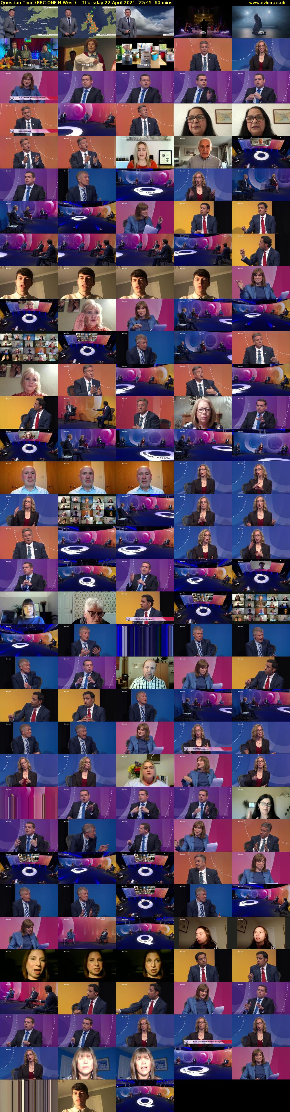 Question Time (BBC ONE N West) Thursday 22 April 2021 22:45 - 23:45