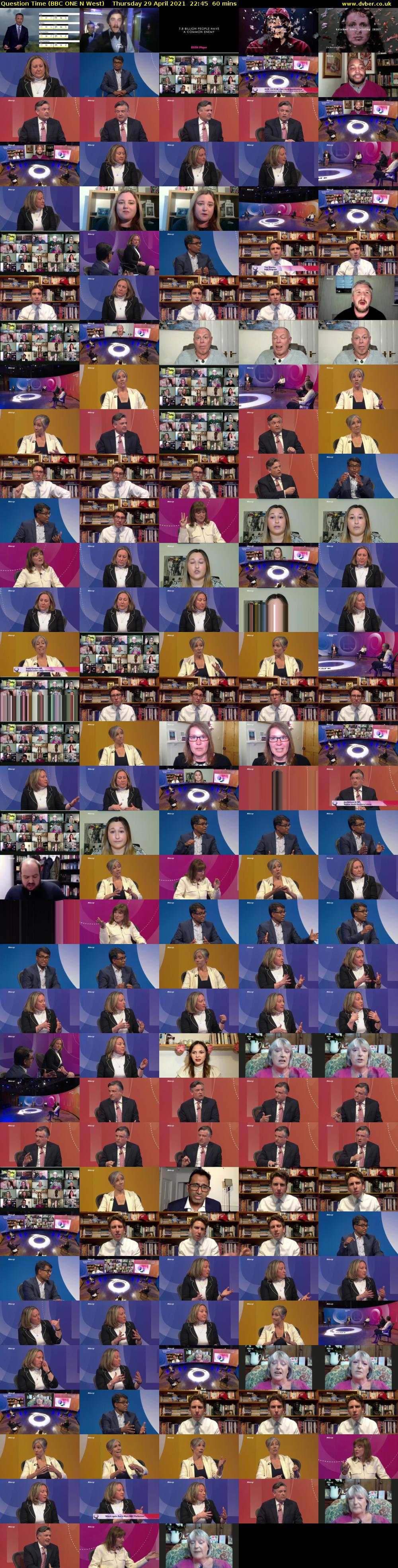 Question Time (BBC ONE N West) Thursday 29 April 2021 22:45 - 23:45