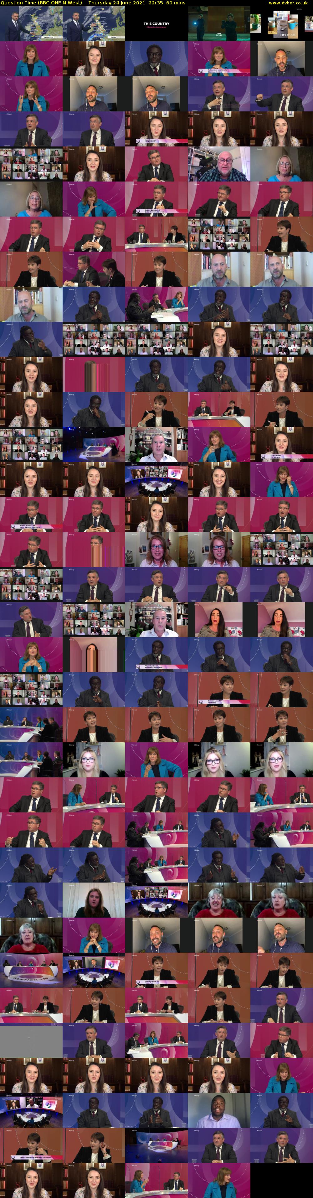 Question Time (BBC ONE N West) Thursday 24 June 2021 22:35 - 23:35