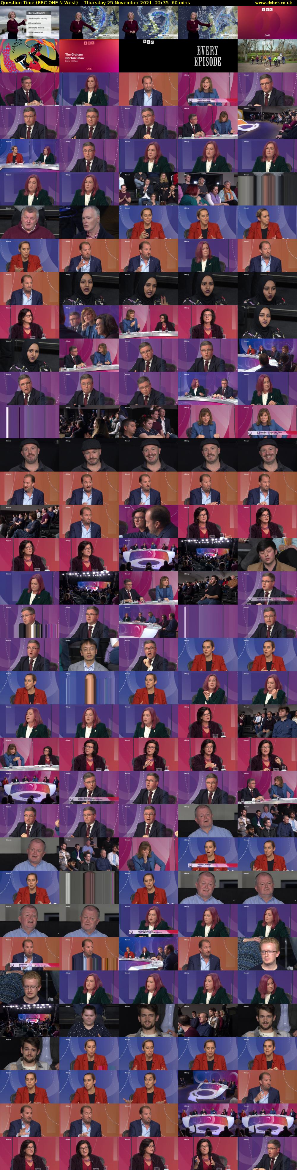 Question Time (BBC ONE N West) Thursday 25 November 2021 22:35 - 23:35