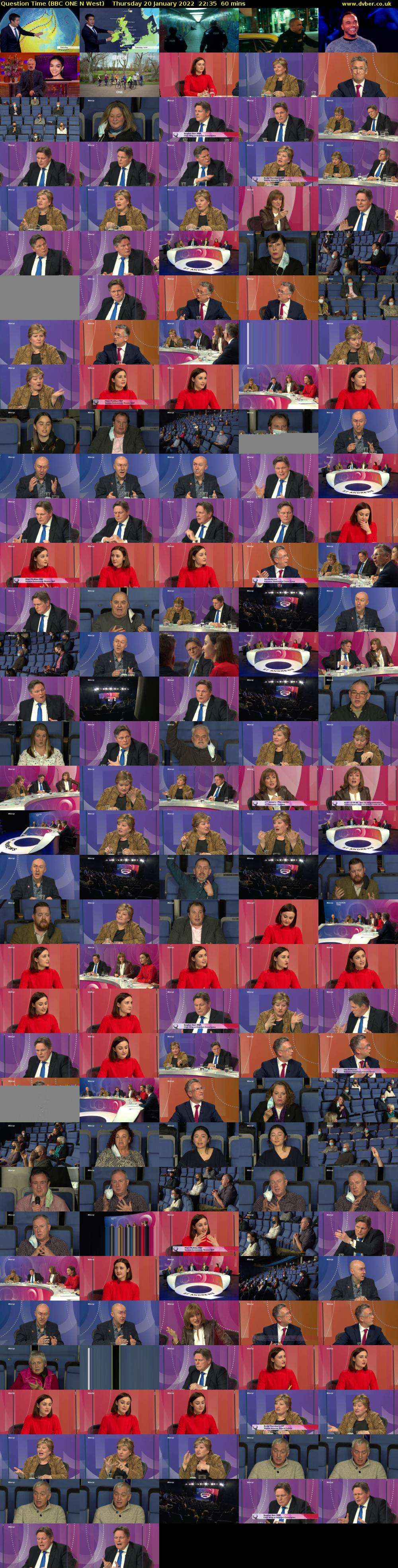 Question Time (BBC ONE N West) Thursday 20 January 2022 22:35 - 23:35