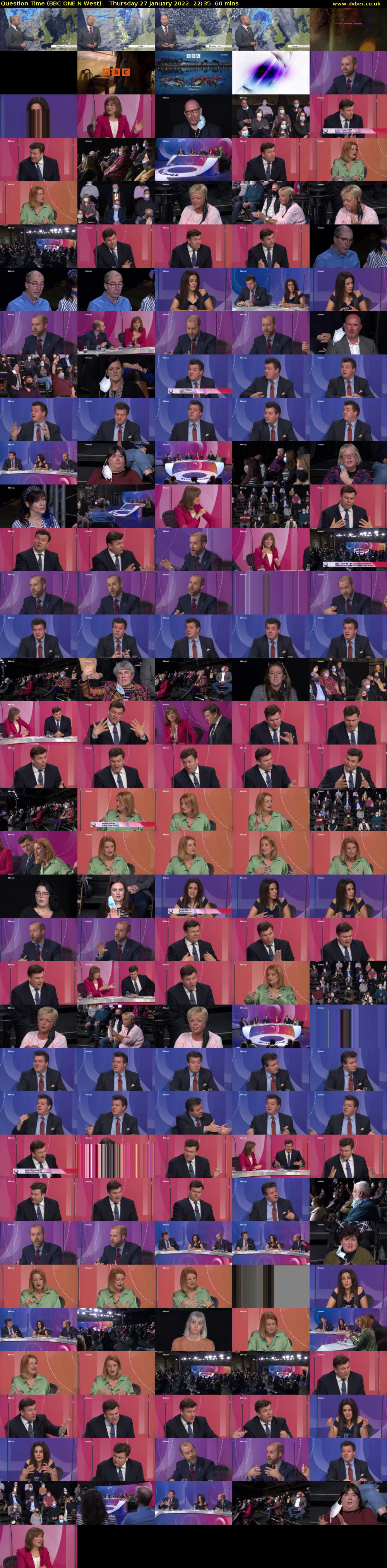 Question Time (BBC ONE N West) Thursday 27 January 2022 22:35 - 23:35
