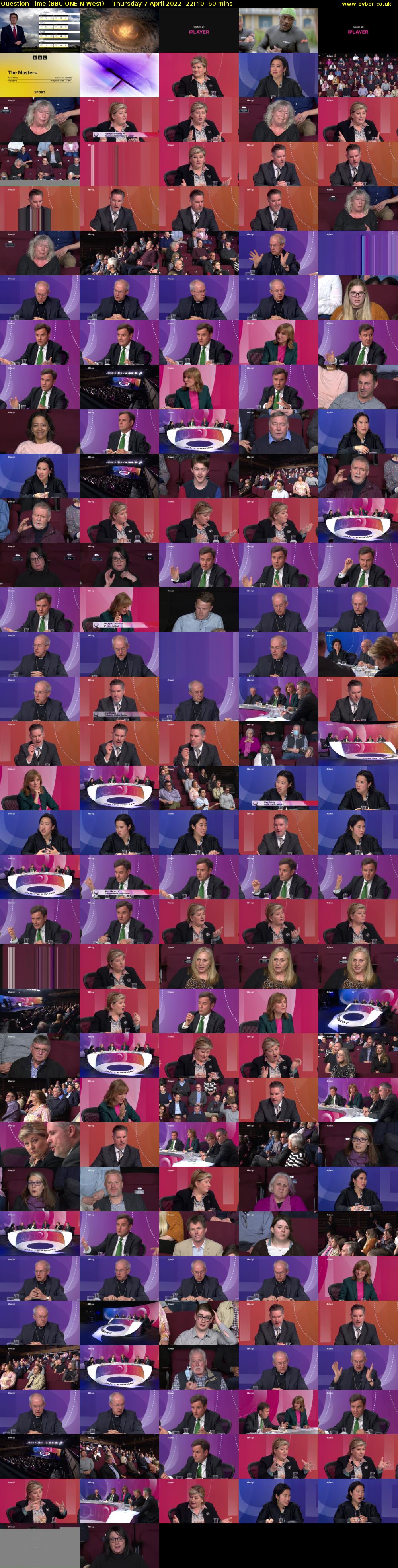 Question Time (BBC ONE N West) Thursday 7 April 2022 22:40 - 23:40