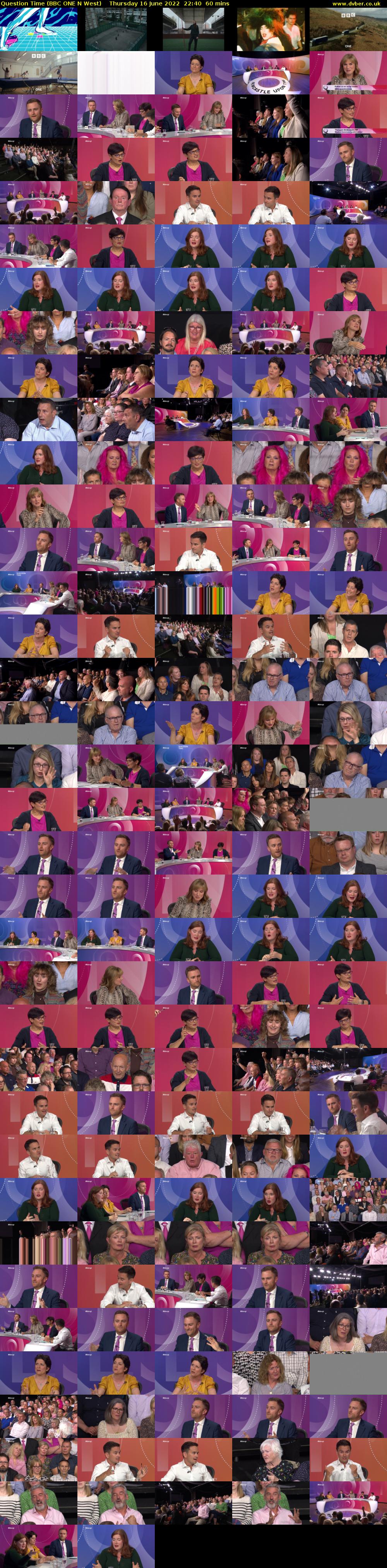 Question Time (BBC ONE N West) Thursday 16 June 2022 22:40 - 23:40