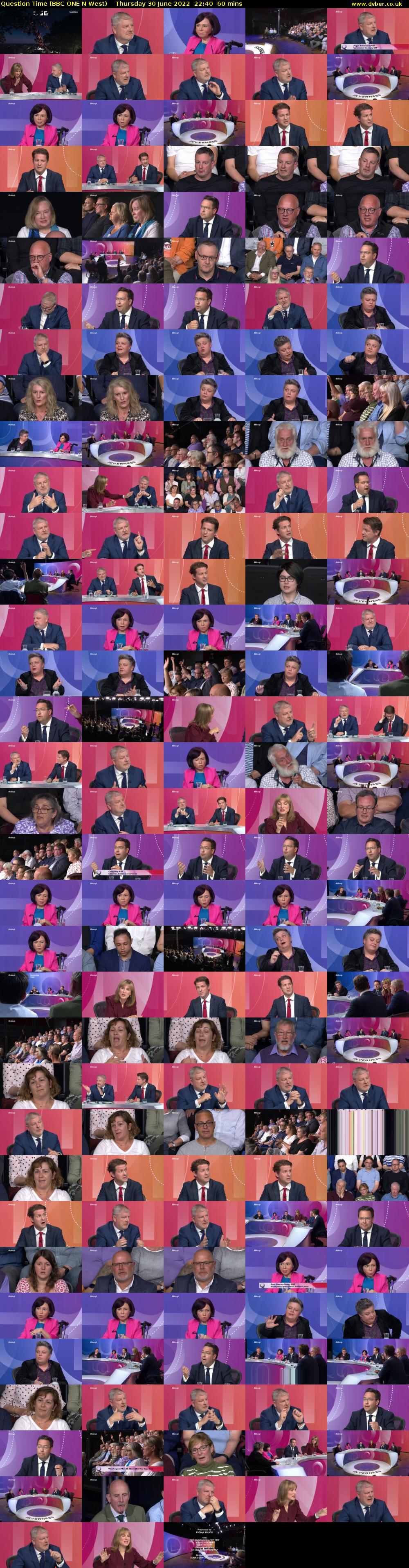 Question Time (BBC ONE N West) Thursday 30 June 2022 22:40 - 23:40