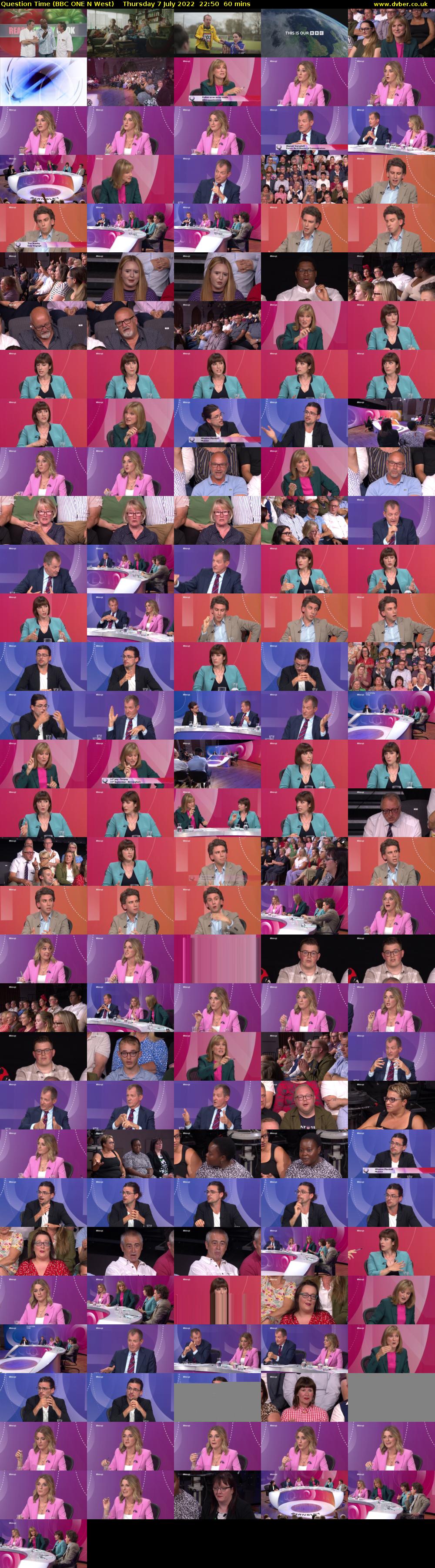 Question Time (BBC ONE N West) Thursday 7 July 2022 22:50 - 23:50