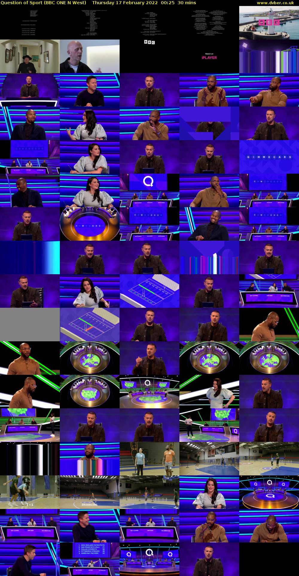 Question of Sport (BBC ONE N West) Thursday 17 February 2022 00:25 - 00:55