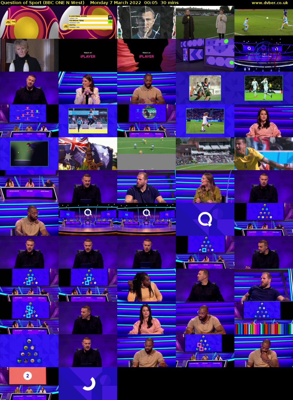 Question of Sport (BBC ONE N West) Monday 7 March 2022 00:05 - 00:35