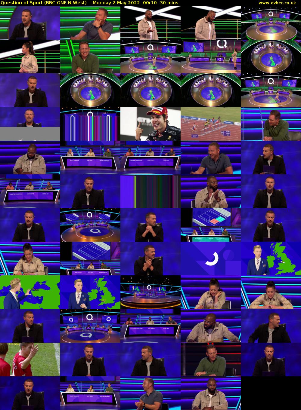 Question of Sport (BBC ONE N West) Monday 2 May 2022 00:10 - 00:40