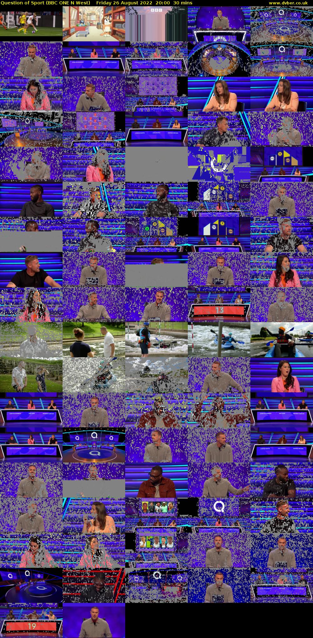 Question of Sport (BBC ONE N West) Friday 26 August 2022 20:00 - 20:30