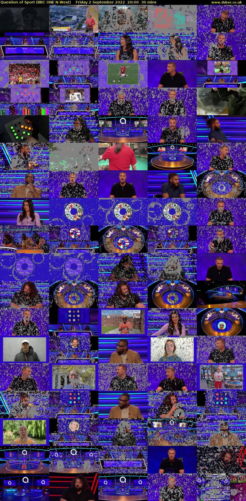 Question of Sport (BBC ONE N West) Friday 2 September 2022 20:00 - 20:30