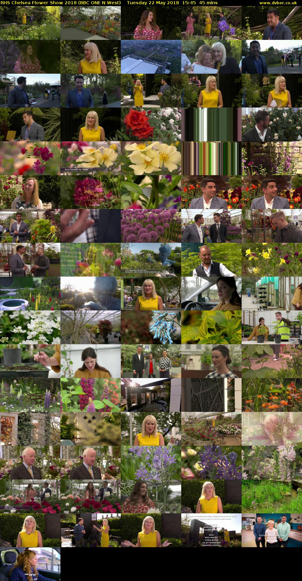 RHS Chelsea Flower Show 2018 (BBC ONE N West) Tuesday 22 May 2018 15:45 - 16:30