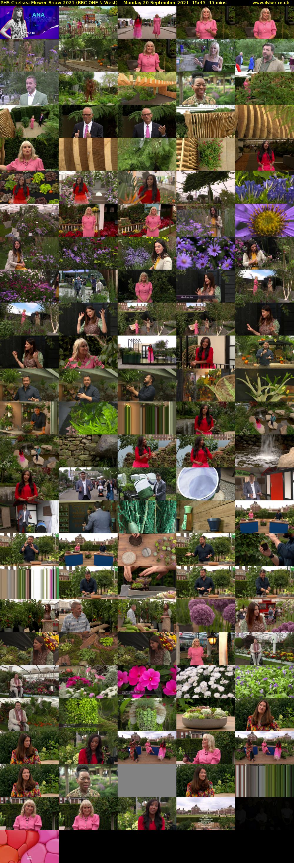 RHS Chelsea Flower Show 2021 (BBC ONE N West) Monday 20 September 2021 15:45 - 16:30