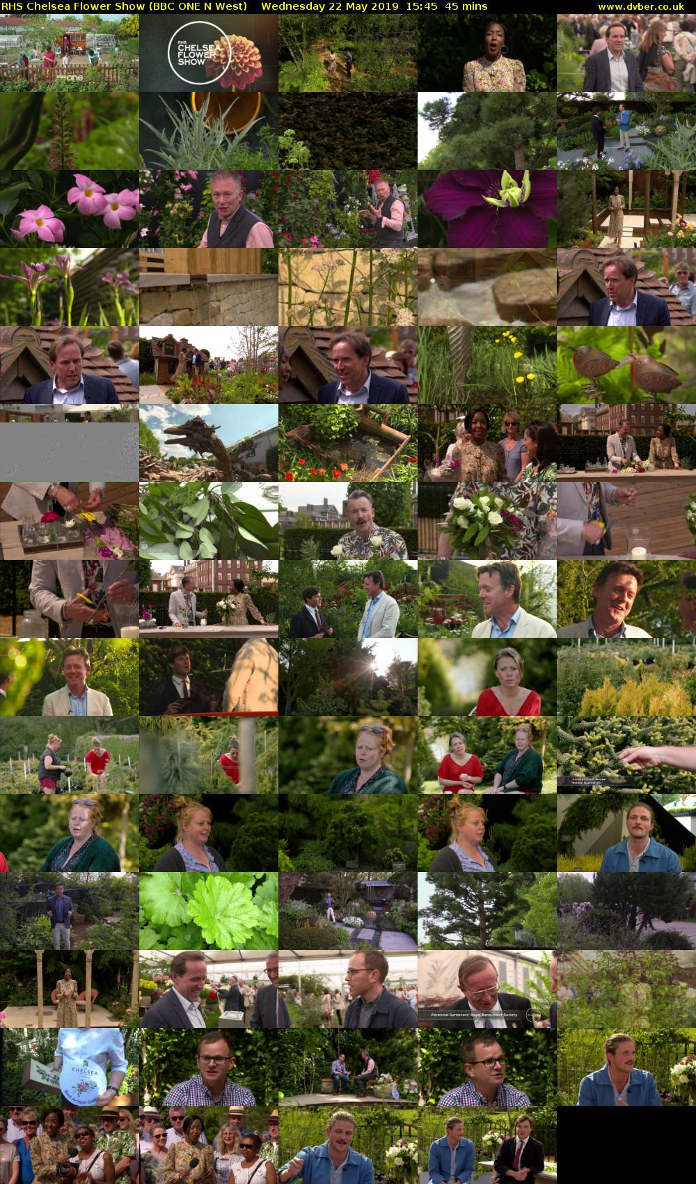 RHS Chelsea Flower Show (BBC ONE N West) Wednesday 22 May 2019 15:45 - 16:30