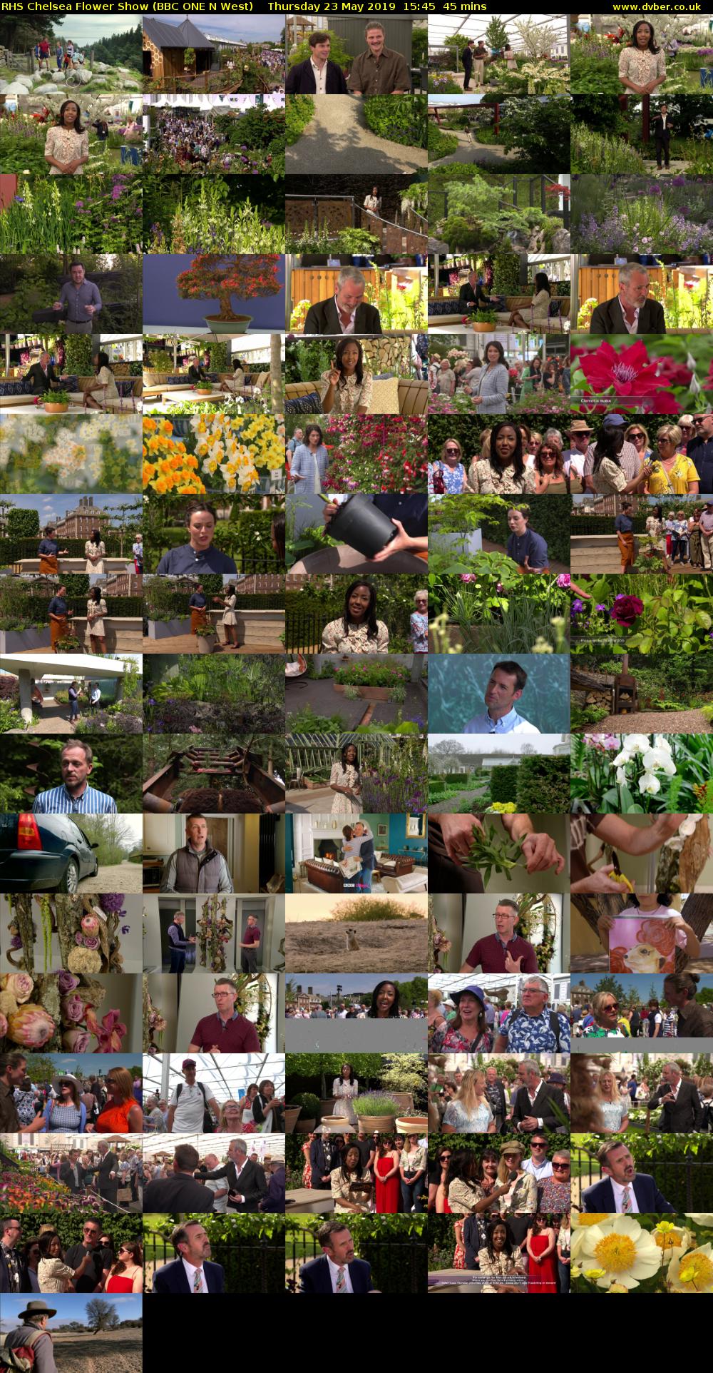 RHS Chelsea Flower Show (BBC ONE N West) Thursday 23 May 2019 15:45 - 16:30