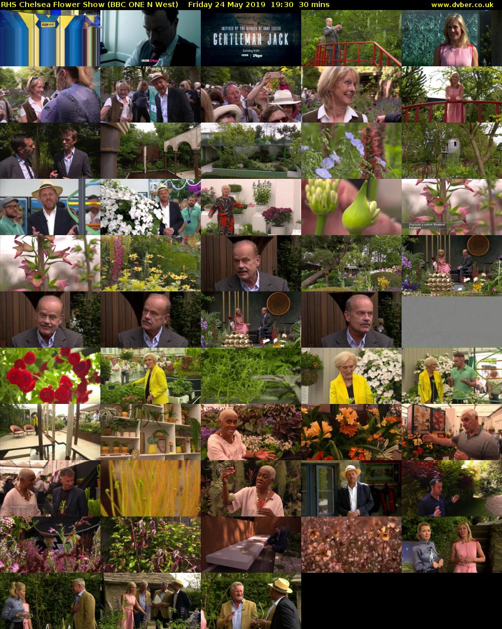 RHS Chelsea Flower Show (BBC ONE N West) Friday 24 May 2019 19:30 - 20:00