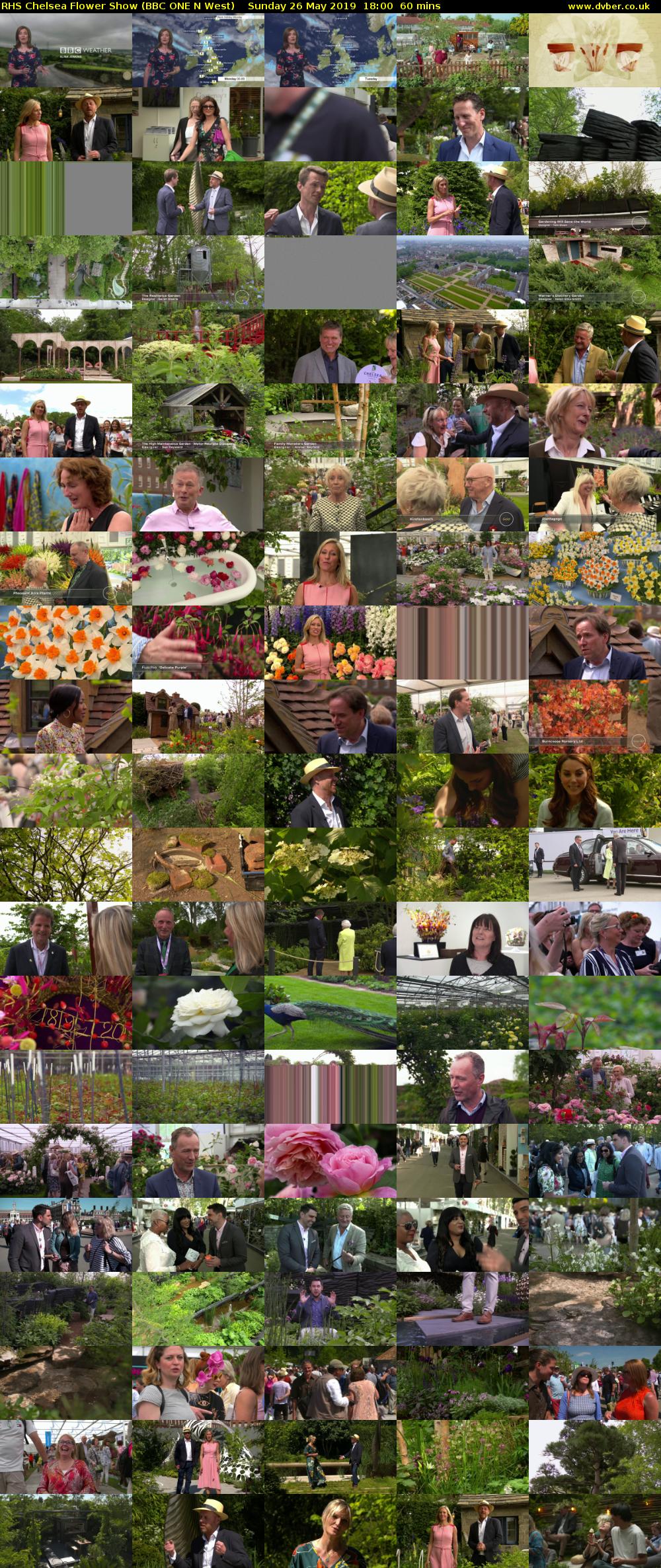 RHS Chelsea Flower Show (BBC ONE N West) Sunday 26 May 2019 18:00 - 19:00