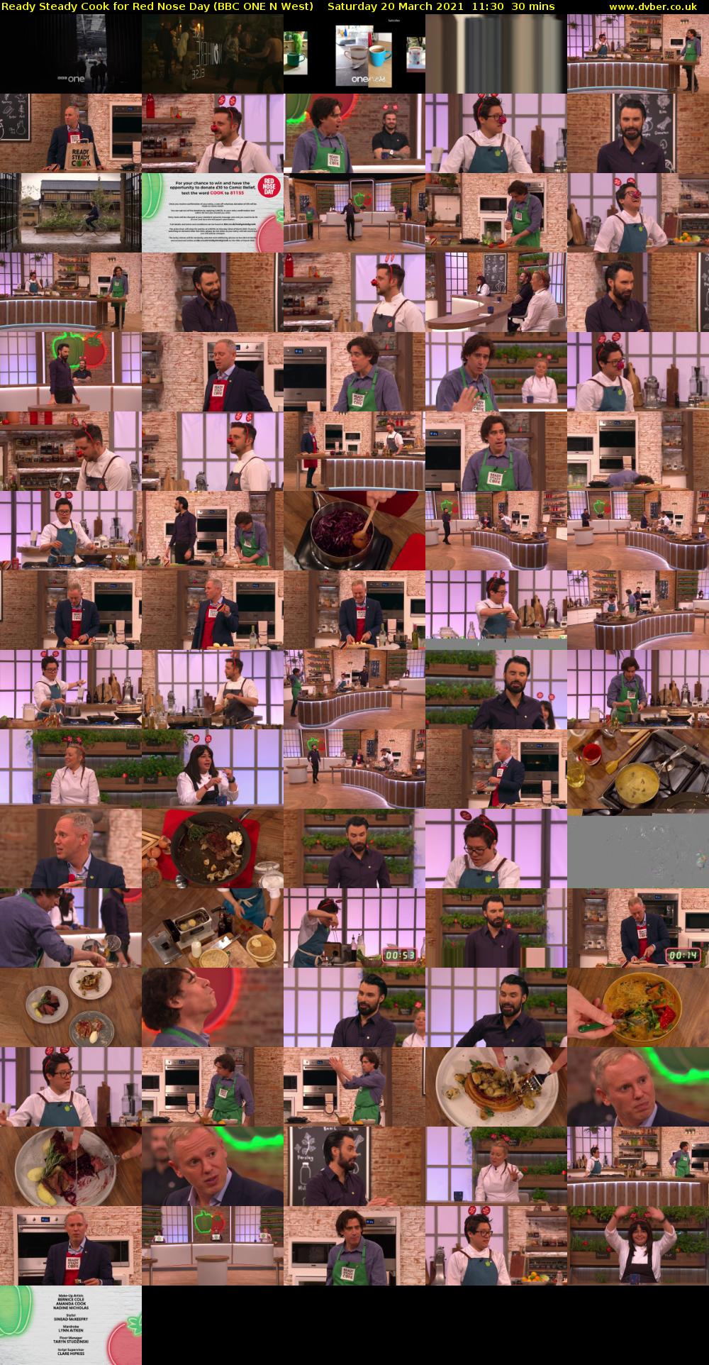 Ready Steady Cook for Red Nose Day (BBC ONE N West) Saturday 20 March 2021 11:30 - 12:00