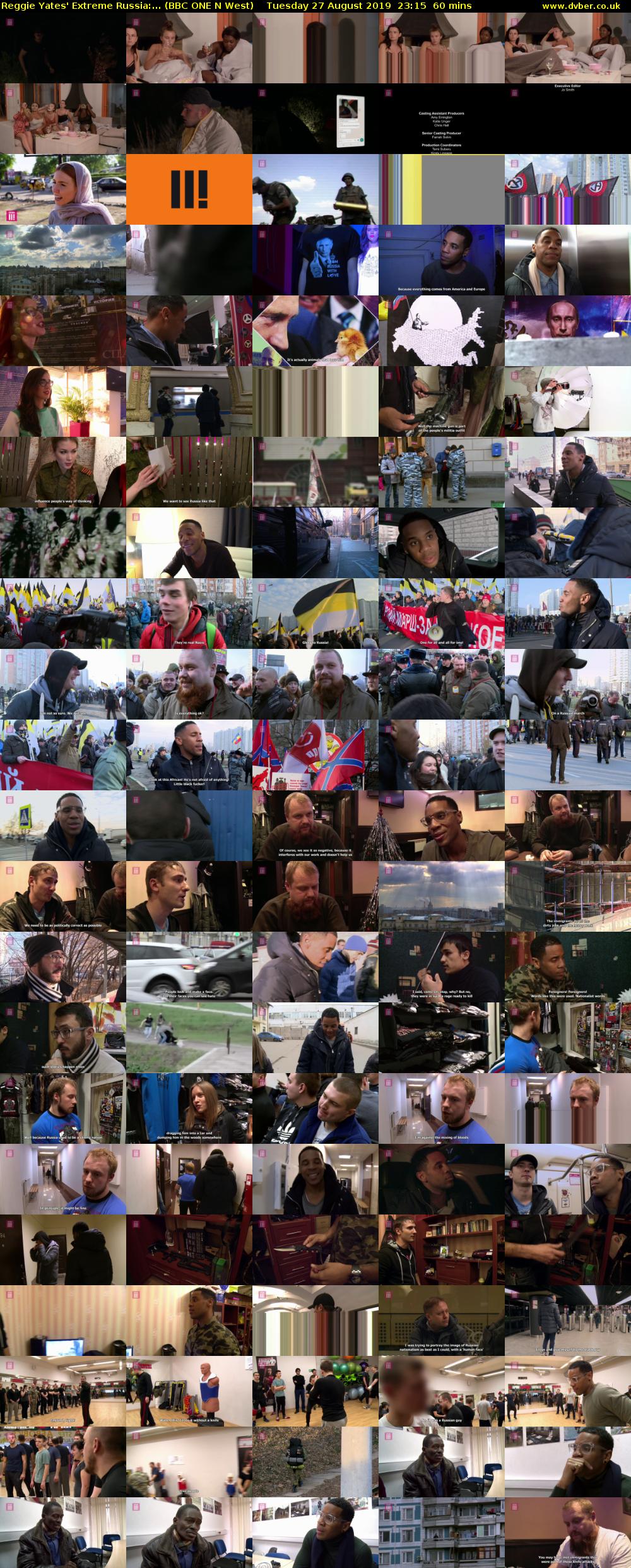 Reggie Yates' Extreme Russia:... (BBC ONE N West) Tuesday 27 August 2019 23:15 - 00:15