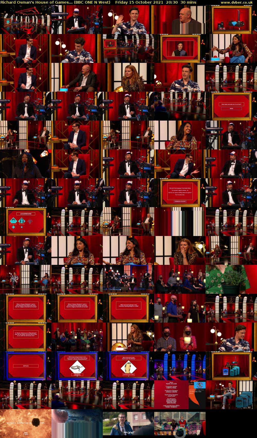Richard Osman's House of Games... (BBC ONE N West) Friday 15 October 2021 20:30 - 21:00