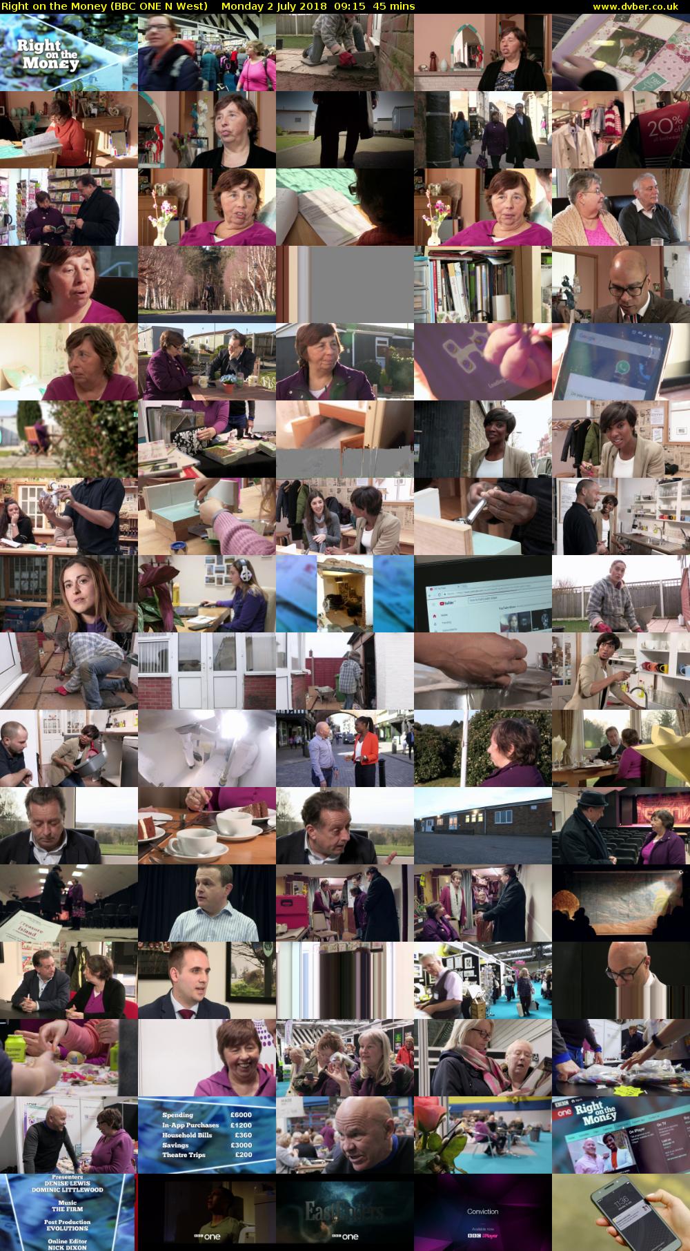 Right on the Money (BBC ONE N West) Monday 2 July 2018 09:15 - 10:00