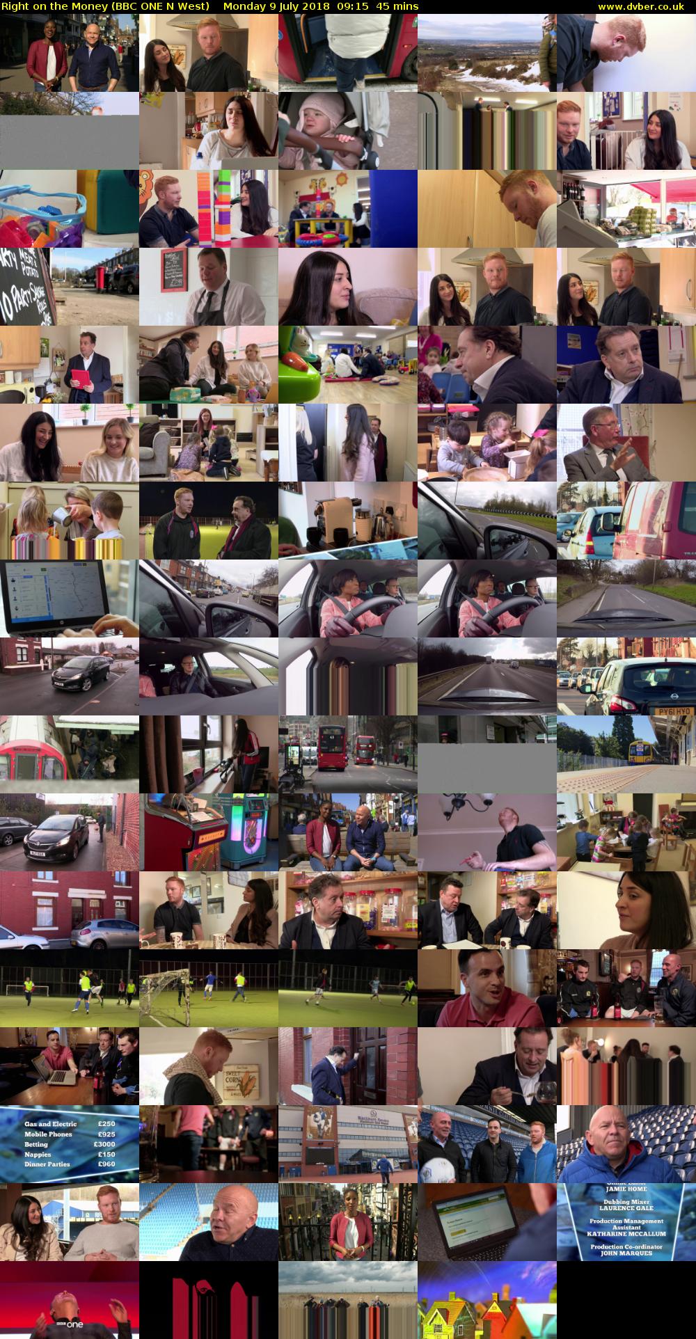 Right on the Money (BBC ONE N West) Monday 9 July 2018 09:15 - 10:00
