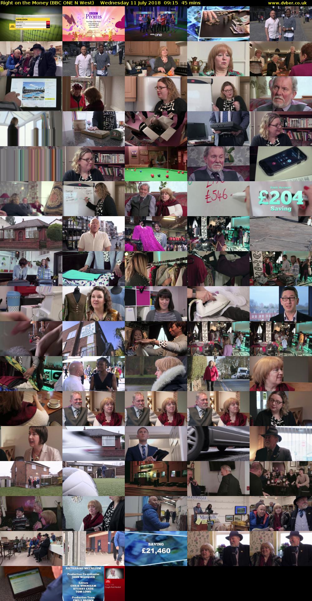 Right on the Money (BBC ONE N West) Wednesday 11 July 2018 09:15 - 10:00
