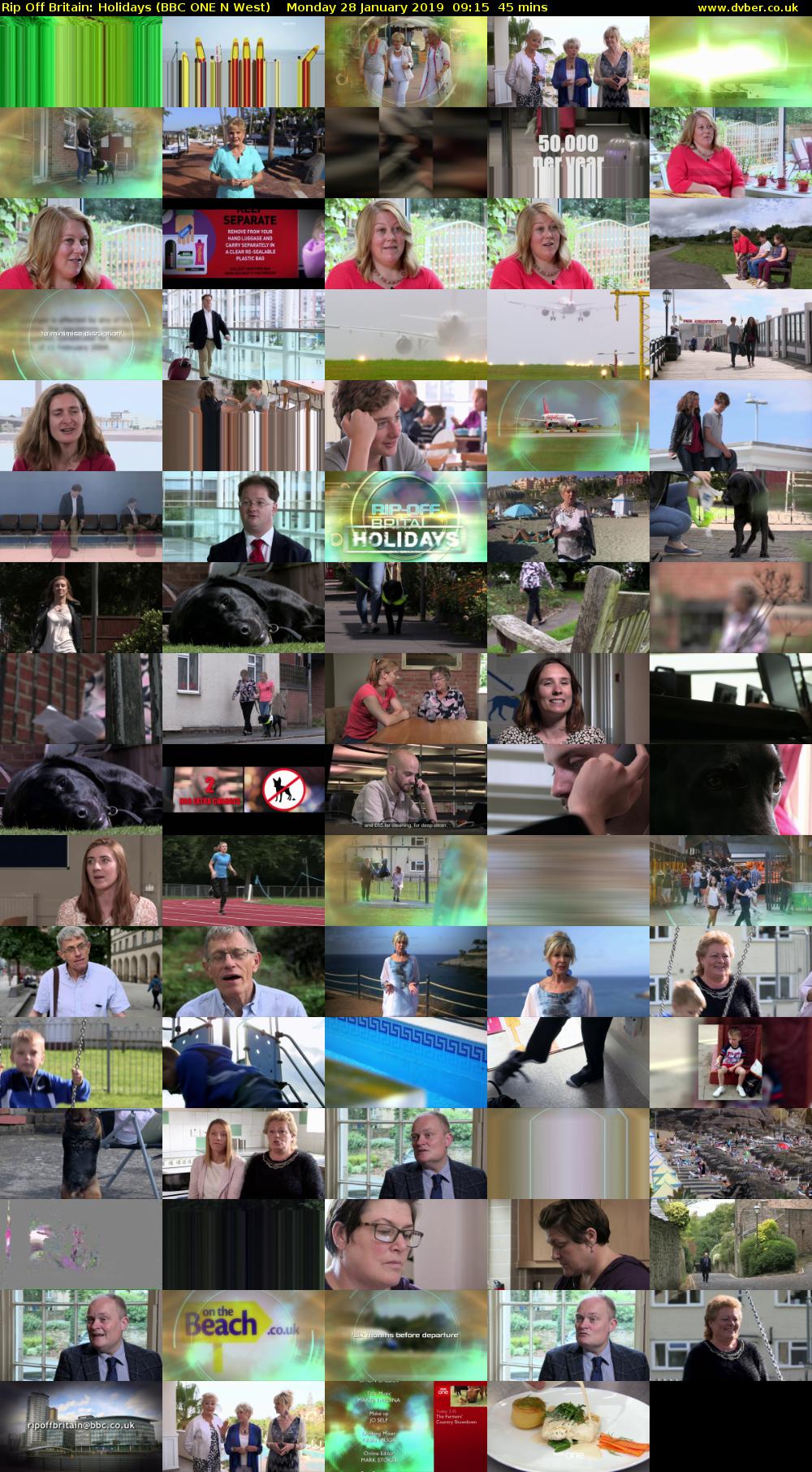 Rip Off Britain: Holidays (BBC ONE N West) Monday 28 January 2019 09:15 - 10:00