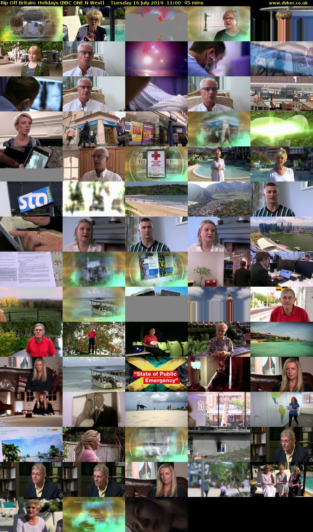 Rip Off Britain: Holidays (BBC ONE N West) Tuesday 16 July 2019 11:00 - 11:45