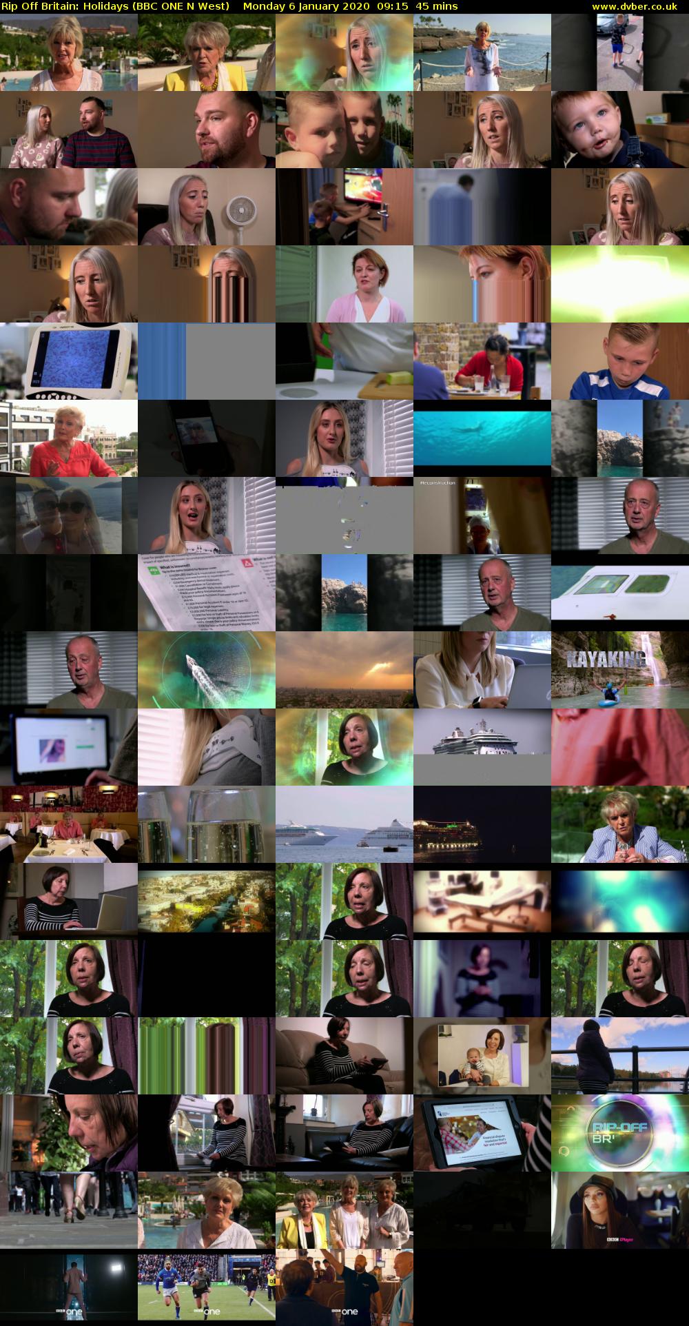 Rip Off Britain: Holidays (BBC ONE N West) Monday 6 January 2020 09:15 - 10:00