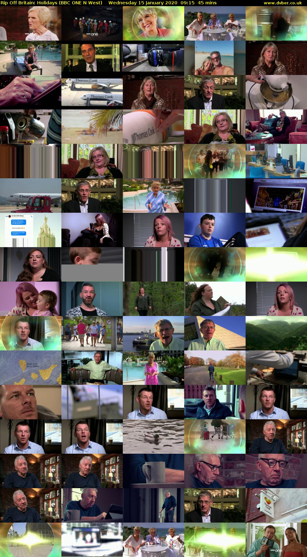 Rip Off Britain: Holidays (BBC ONE N West) Wednesday 15 January 2020 09:15 - 10:00