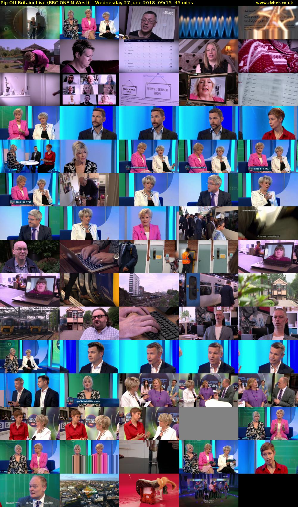 Rip Off Britain: Live (BBC ONE N West) Wednesday 27 June 2018 09:15 - 10:00