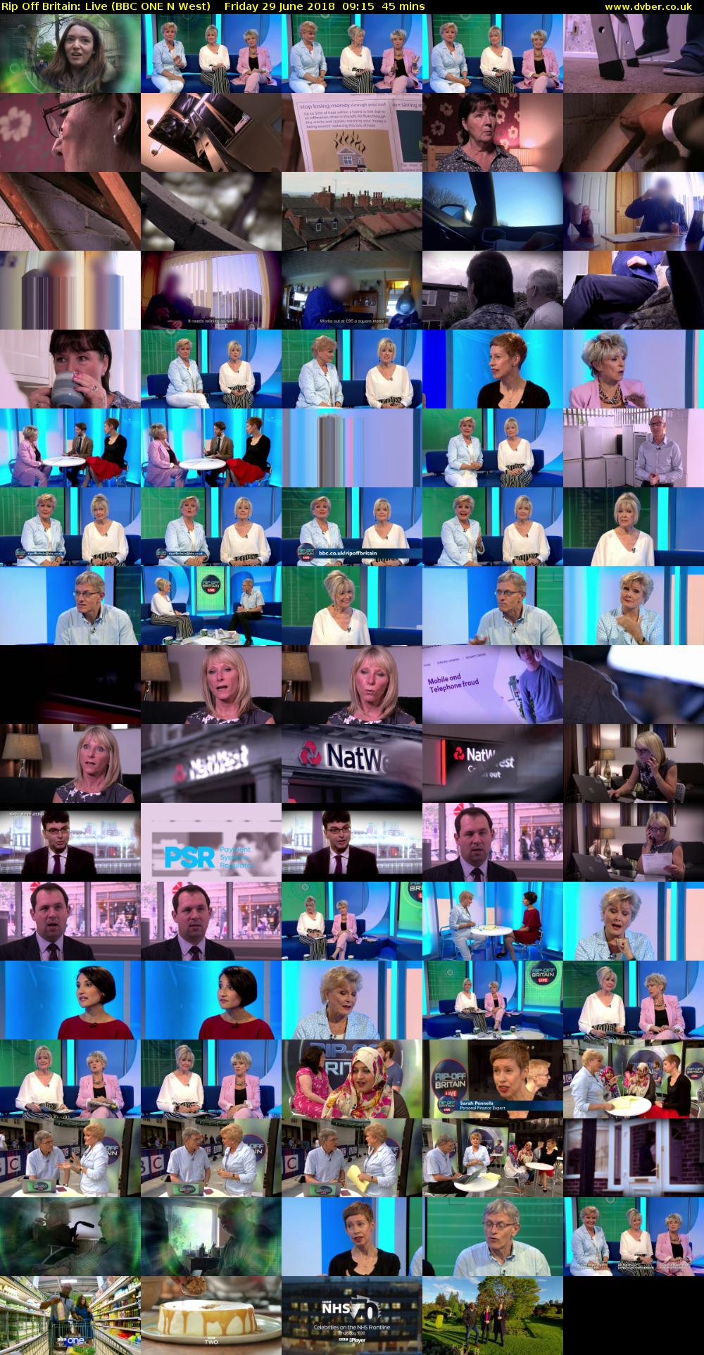 Rip Off Britain: Live (BBC ONE N West) Friday 29 June 2018 09:15 - 10:00