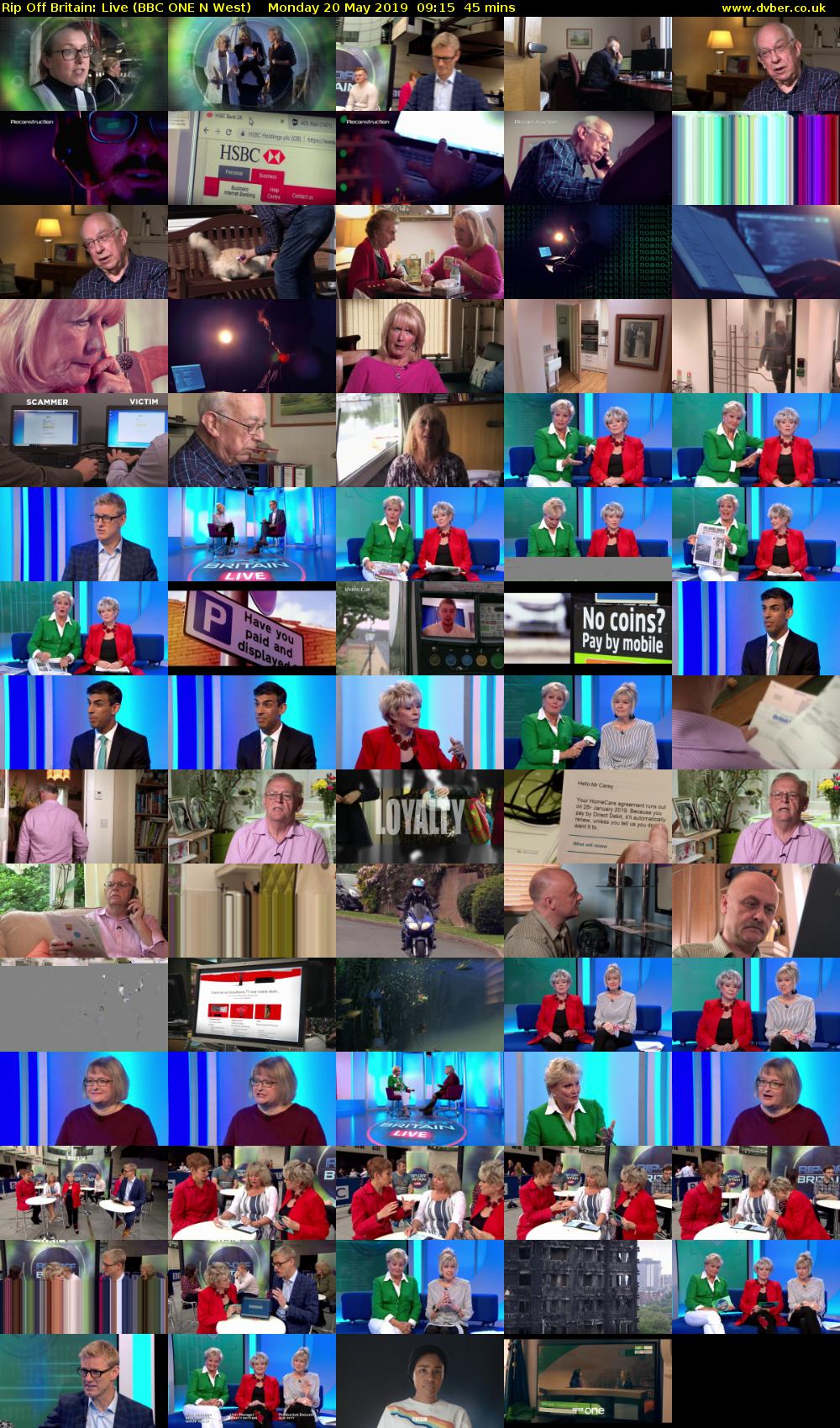 Rip Off Britain: Live (BBC ONE N West) Monday 20 May 2019 09:15 - 10:00