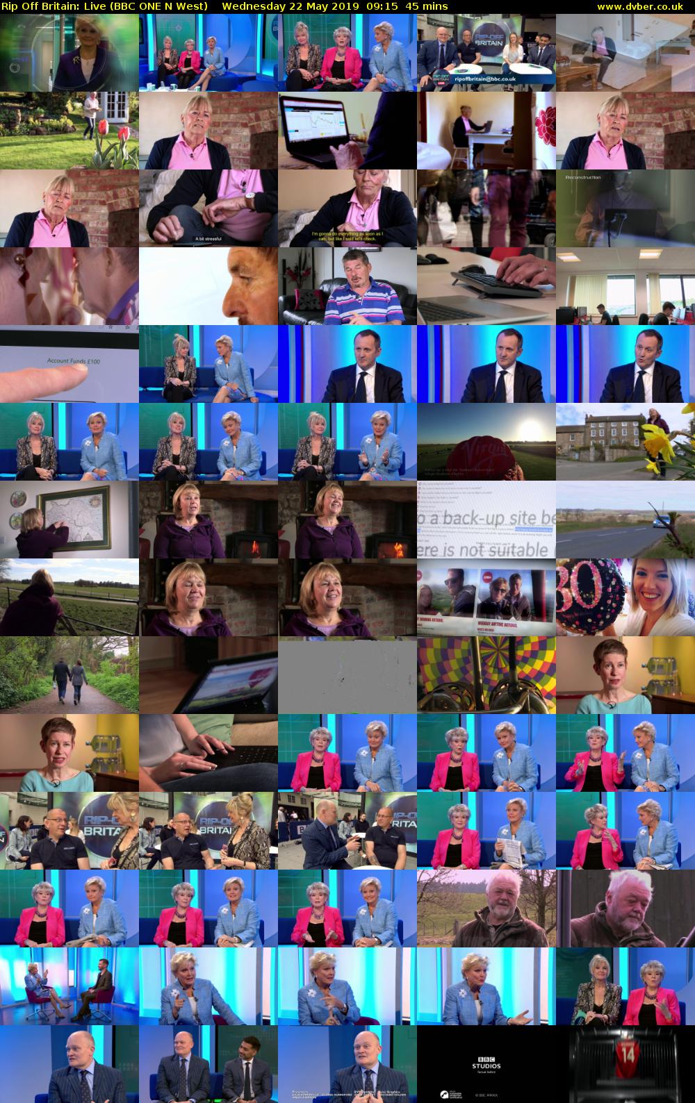 Rip Off Britain: Live (BBC ONE N West) Wednesday 22 May 2019 09:15 - 10:00