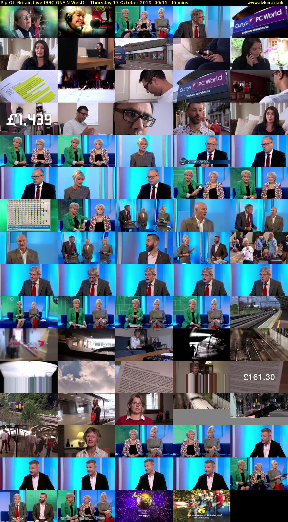 Rip Off Britain Live (BBC ONE N West) Thursday 17 October 2019 09:15 - 10:00