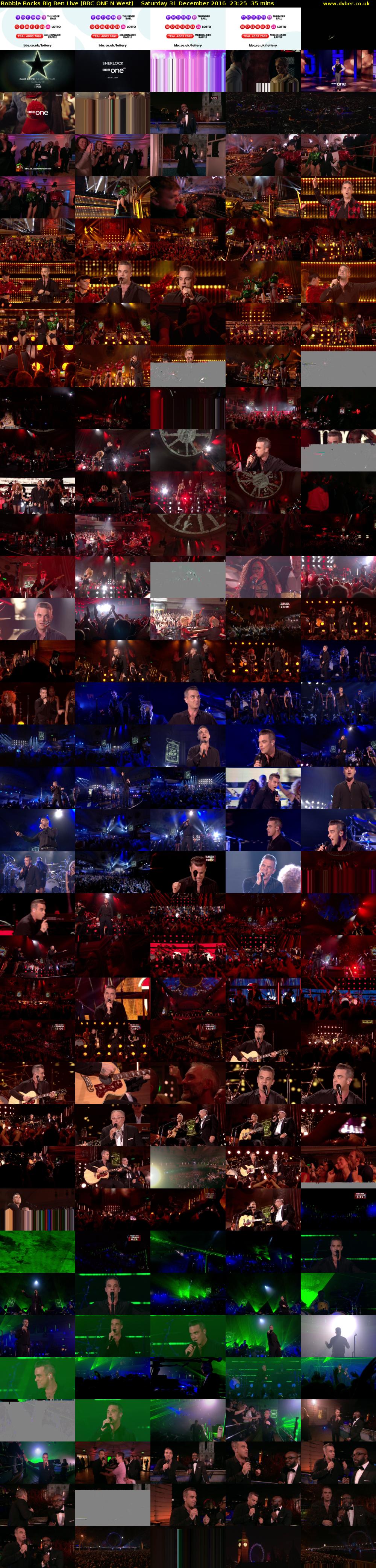 Robbie Rocks Big Ben Live (BBC ONE N West) Saturday 31 December 2016 23:25 - 00:00