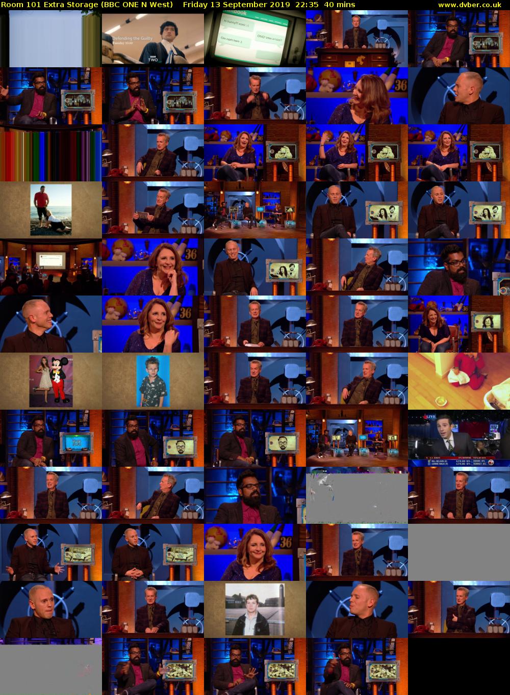 Room 101 Extra Storage (BBC ONE N West) Friday 13 September 2019 22:35 - 23:15