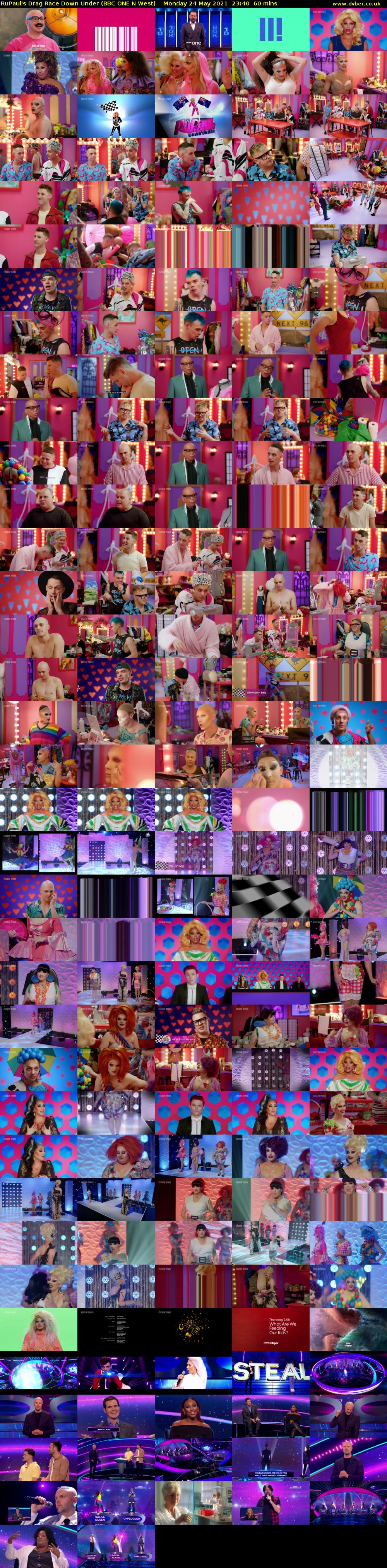 RuPaul's Drag Race Down Under (BBC ONE N West) Monday 24 May 2021 23:40 - 00:40